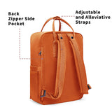 KALIDI Casual Backpack for Women,15 Inches Laptop Classic Backpack Camping Rucksack Travel Outdoor Daypack College School Bag, Orange - backpacks4less.com