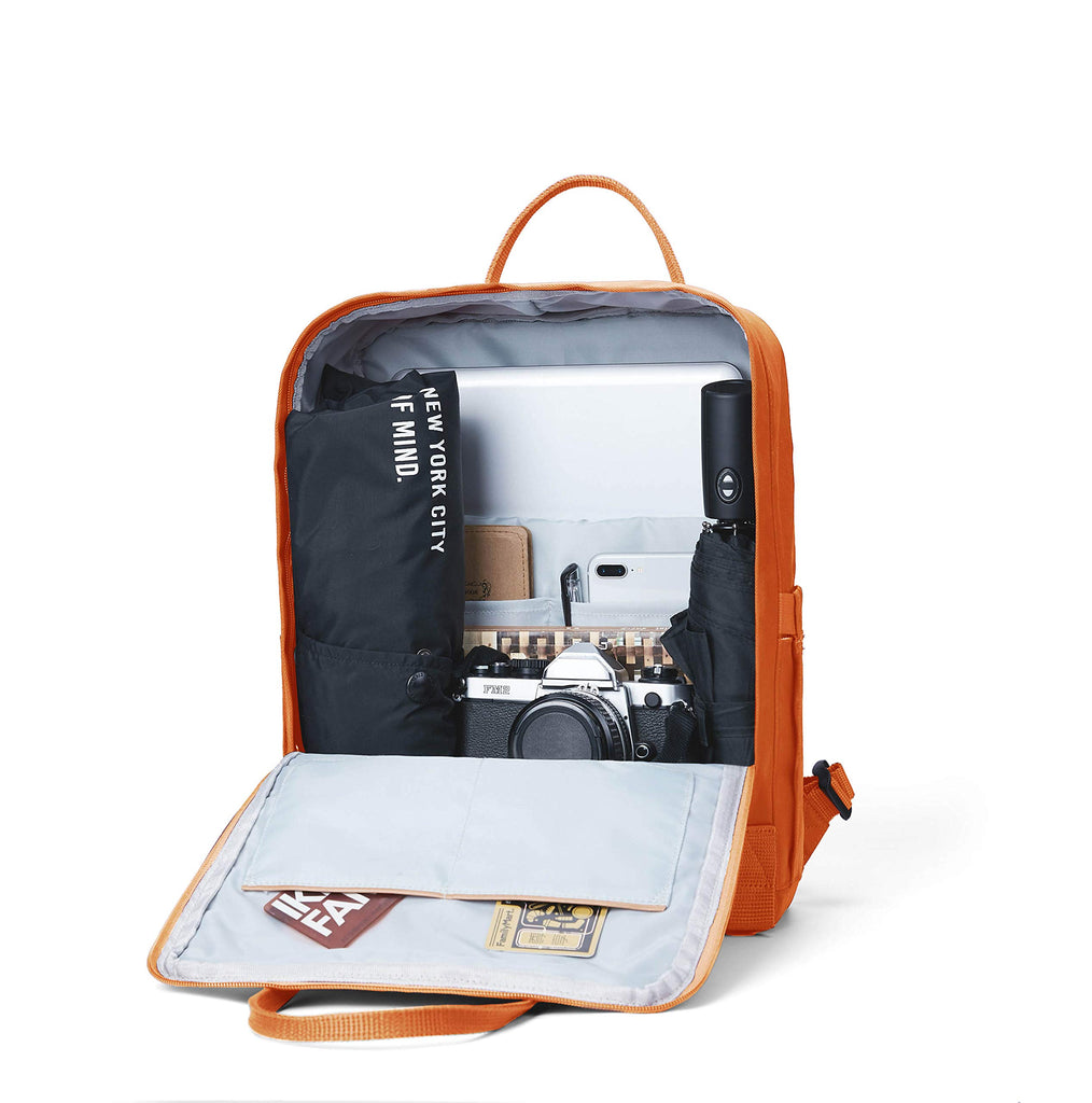 amazonbasics classic laptop backpack KALIDI Casual Backpack for Women,15 Inches Laptop Classic Backpack Camping Rucksack Travel Outdoor Daypack College School Bag, Orange