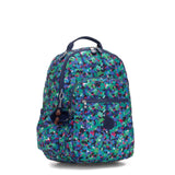 Kipling Seoul Go Large Printed Laptop 15" Backpack Neon Frills - backpacks4less.com