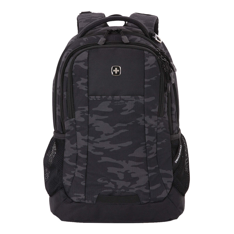 SwissGear Cecil Backpack, Black Cod/Camo, One Size - backpacks4less.com