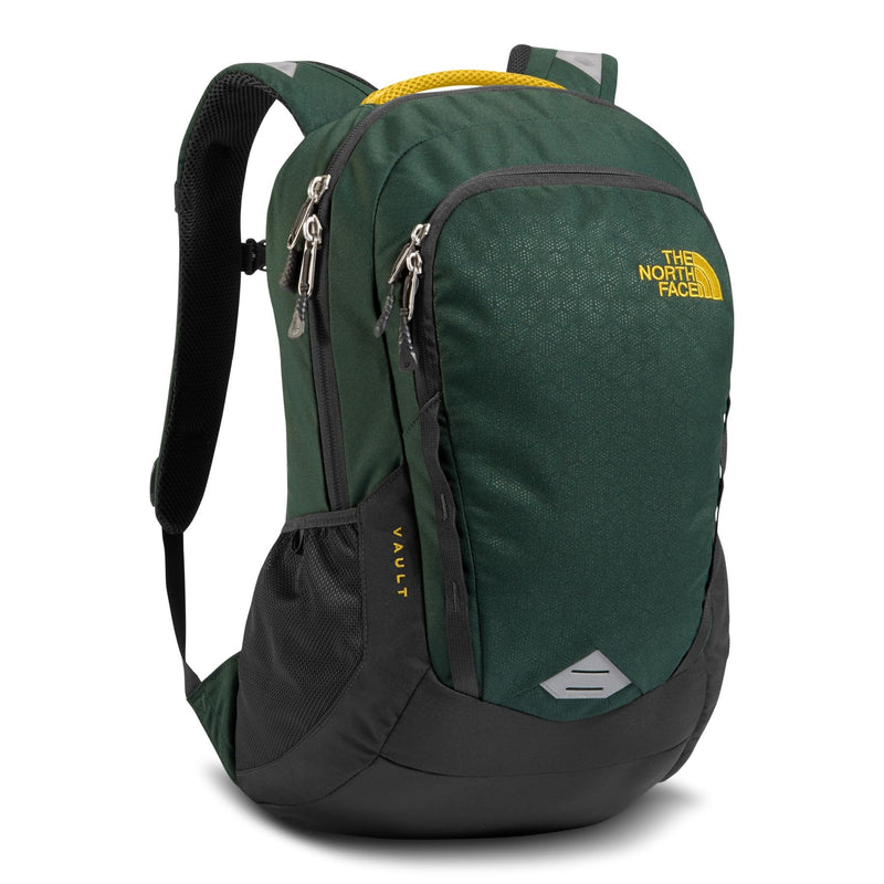 The North Face Vault Backpack, Darkest Spruce Emboss/Darkest - backpacks4less.com