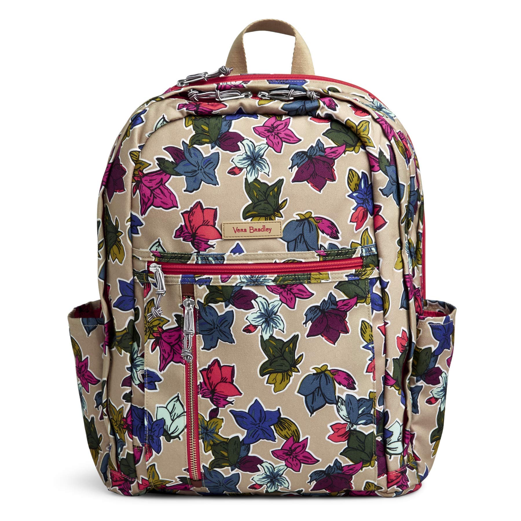Vera Bradley Women s Lighten Up Grand Falling Flowers Neutral backpacks4less