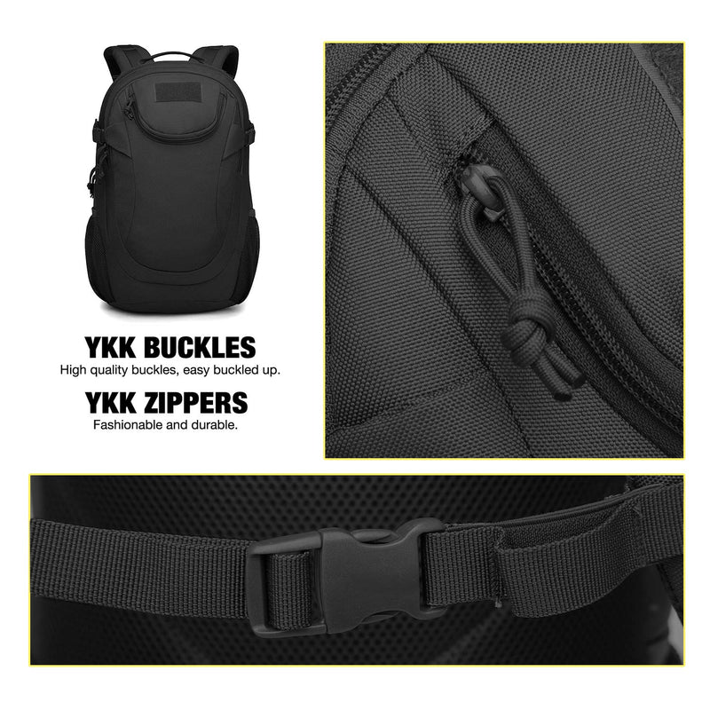 Mardingtop 25L Tactical Backpacks Molle Hiking daypacks for Camping Hiking Military Traveling (M6260-25L-Black) - backpacks4less.com