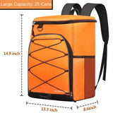 SEEHONOR Insulated Cooler Backpack Leakproof Soft Cooler Bag Lightweight Backpack Cooler for Lunch Picnic Fishing Hiking Camping Park Beach, 25 Cans - backpacks4less.com