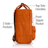 Fjallraven - Kanken Mini Classic Backpack for Everyday, Brick - backpacks4less.com