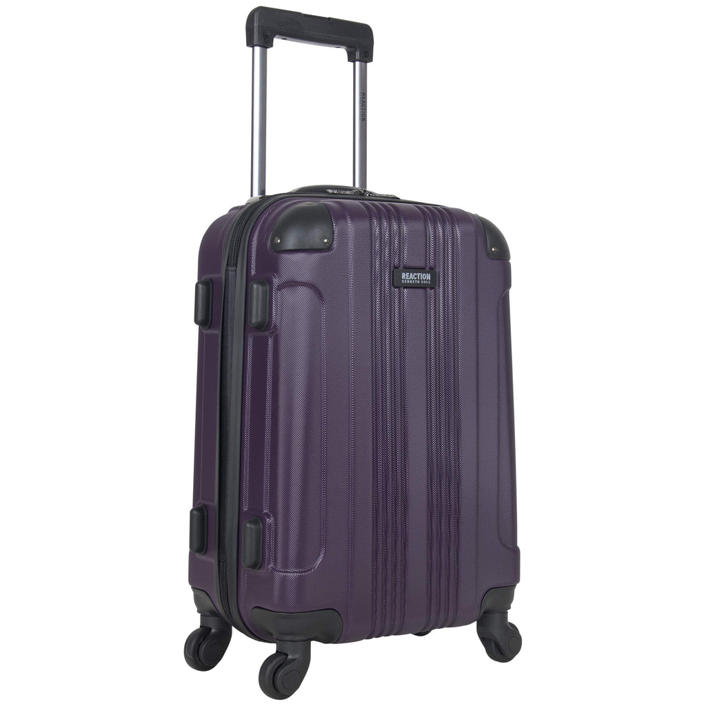 Kenneth Cole Reaction Out Of Bounds 20-Inch Carry-On Lightweight Durable Hardshell 4-Wheel Spinner Cabin Size Luggage, Deep Purple - backpacks4less.com