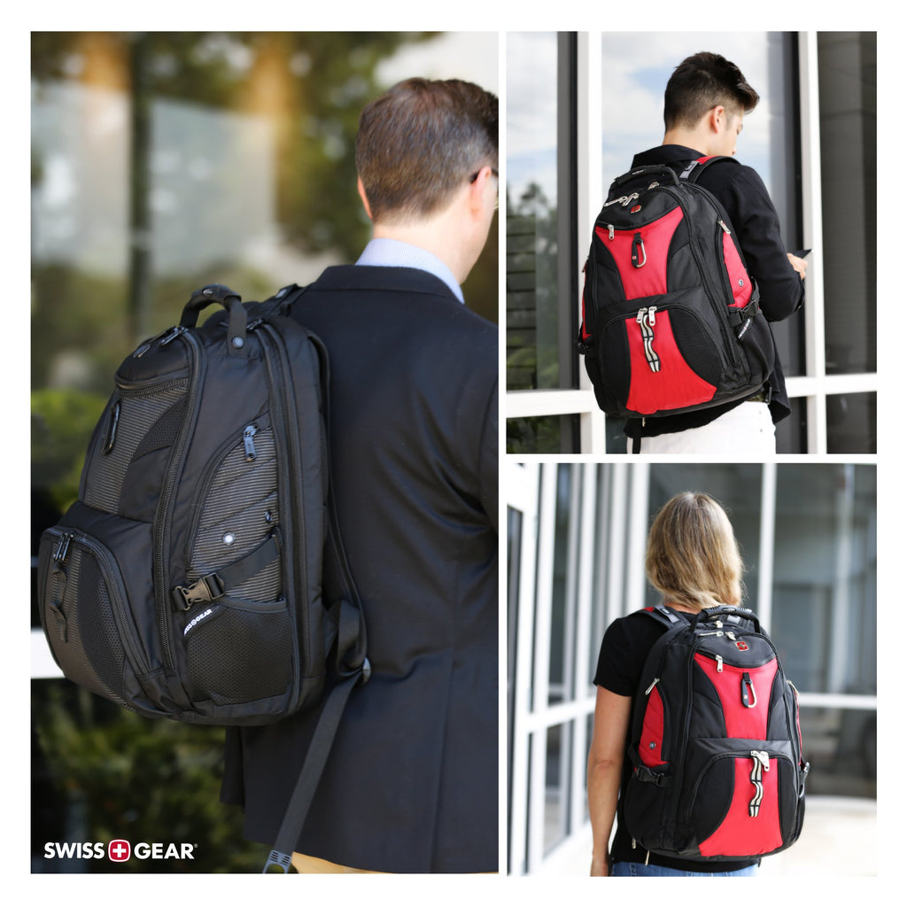 1900 scansmart tsa laptop backpack 19 swissgear SwissGear 1900 Scansmart TSA Friendly Laptop Backpack- Red/Black
