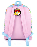 Pokemon Girls Pink Glitter School Backpack | Eevee Besties Design with Pikachu Pom Pom Keyring | Organized Storage