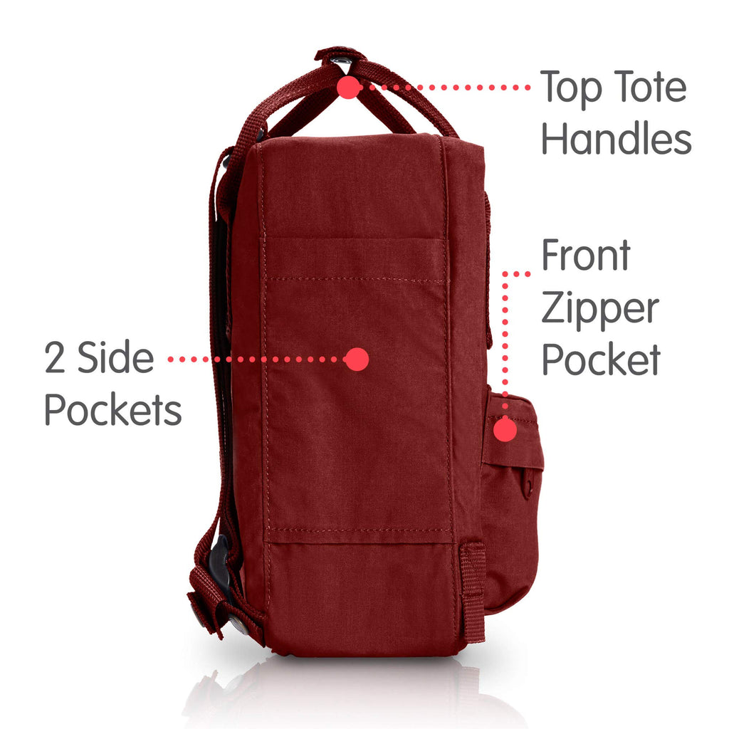 Fjallraven - Kanken Mini Classic Backpack for Everyday, Ox Red - backpacks4less.com