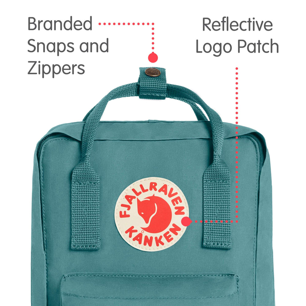 Fjallraven - Kanken Mini Classic Backpack for Everyday, Frost Green - backpacks4less.com