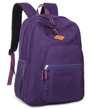 Abshoo Girls Solid Color Backpack For College Women Water Resistant School Bag (Purple) - backpacks4less.com