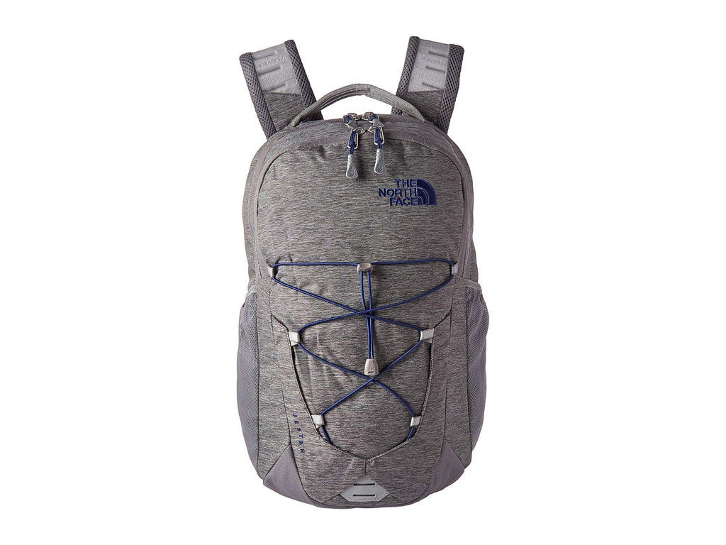 The North Face Jester Backpack, Zinc Grey Light Heather/Flag Blue - backpacks4less.com