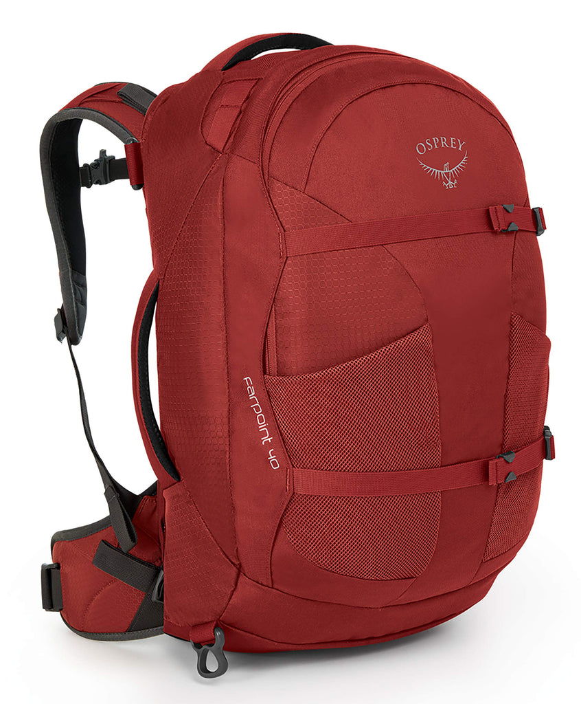 Osprey Packs Farpoint 40 Travel Backpack, Jasper Red, Small/Medium–