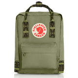 Fjallraven - Kanken Mini Classic Backpack for Everyday, Green/Folk Pattern - backpacks4less.com