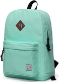 Lightweight Backpack for School, VASCHY Classic Basic Water Resistant Casual Daypack for travel with Bottle Side Pockets (Aqua) - backpacks4less.com