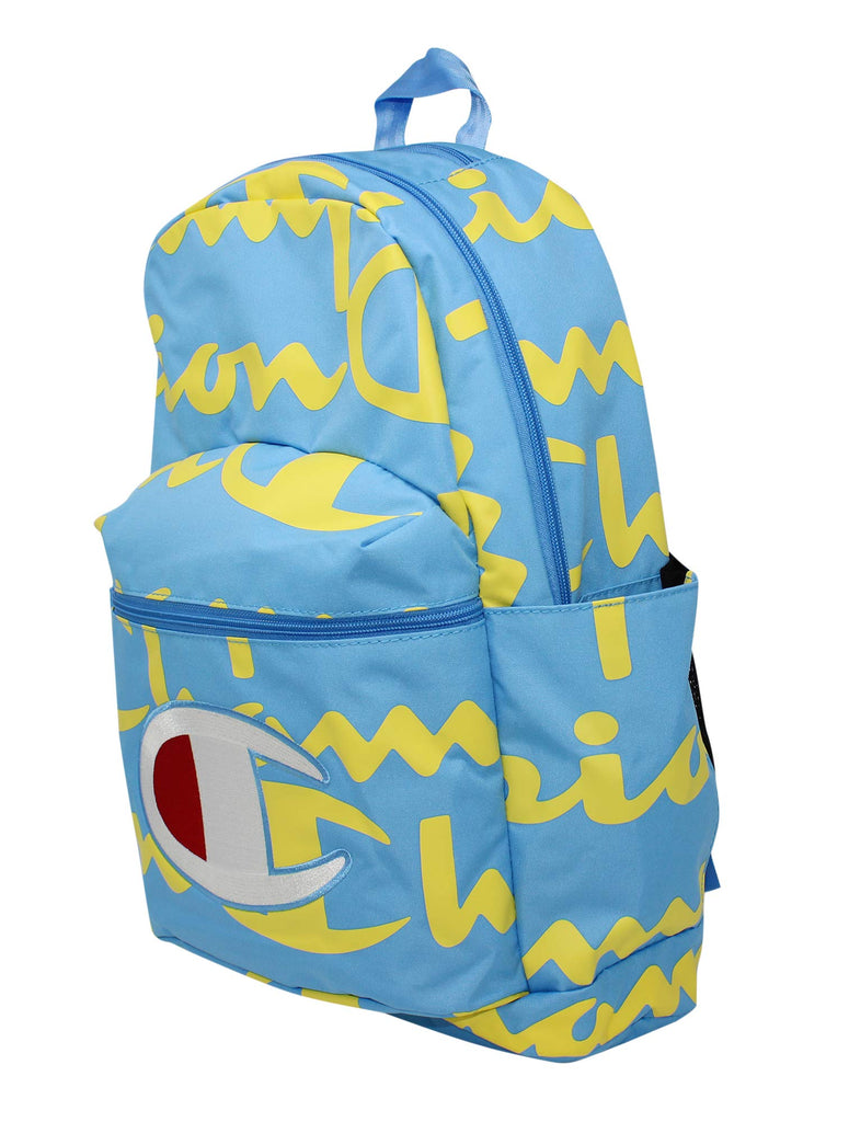 Champion Men s SuperCize Backpack Blue Yellow OS backpacks4less