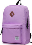 Lightweight Backpack for School, VASCHY Classic Basic Water Resistant Casual Daypack for Travel with Bottle Side Pockets (Orchid) - backpacks4less.com