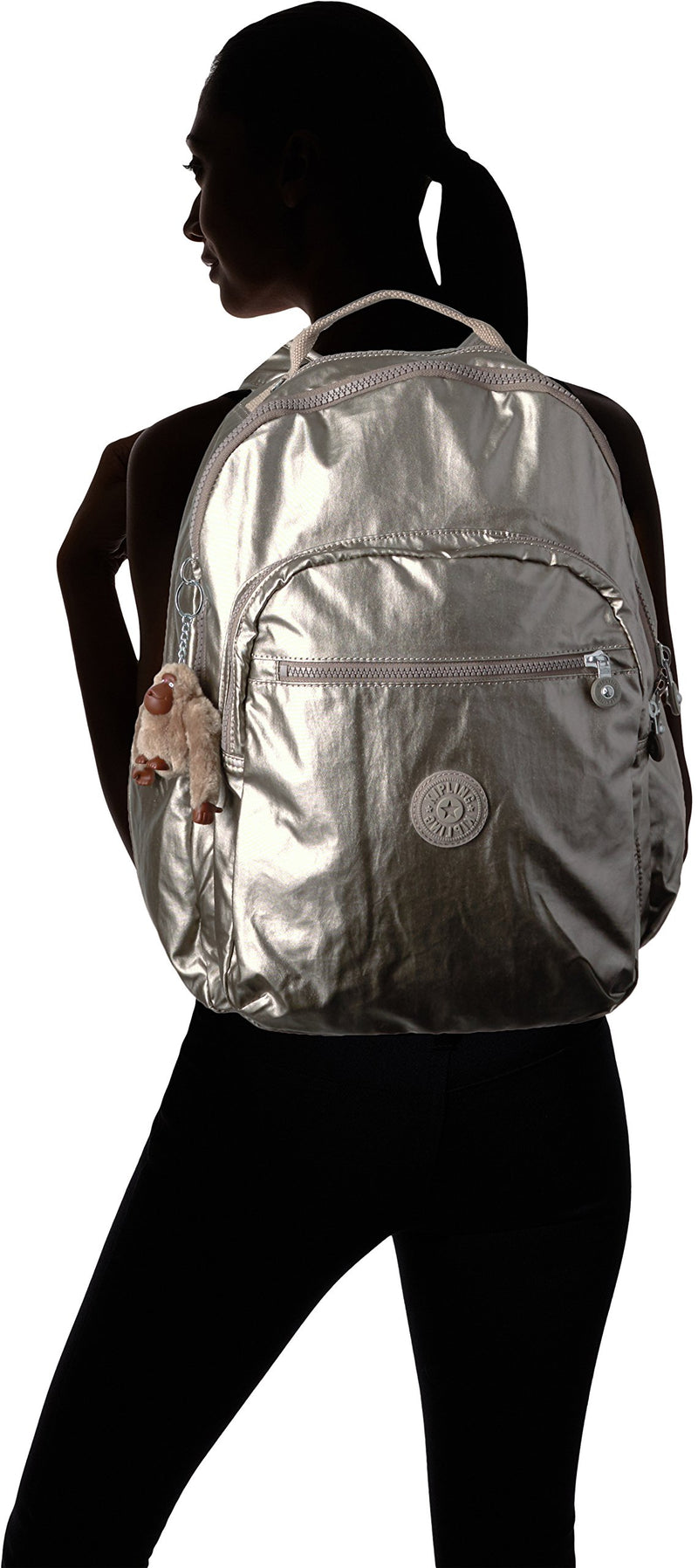 Seoul L Solid Laptop Backpack, Metallic Pewter - backpacks4less.com