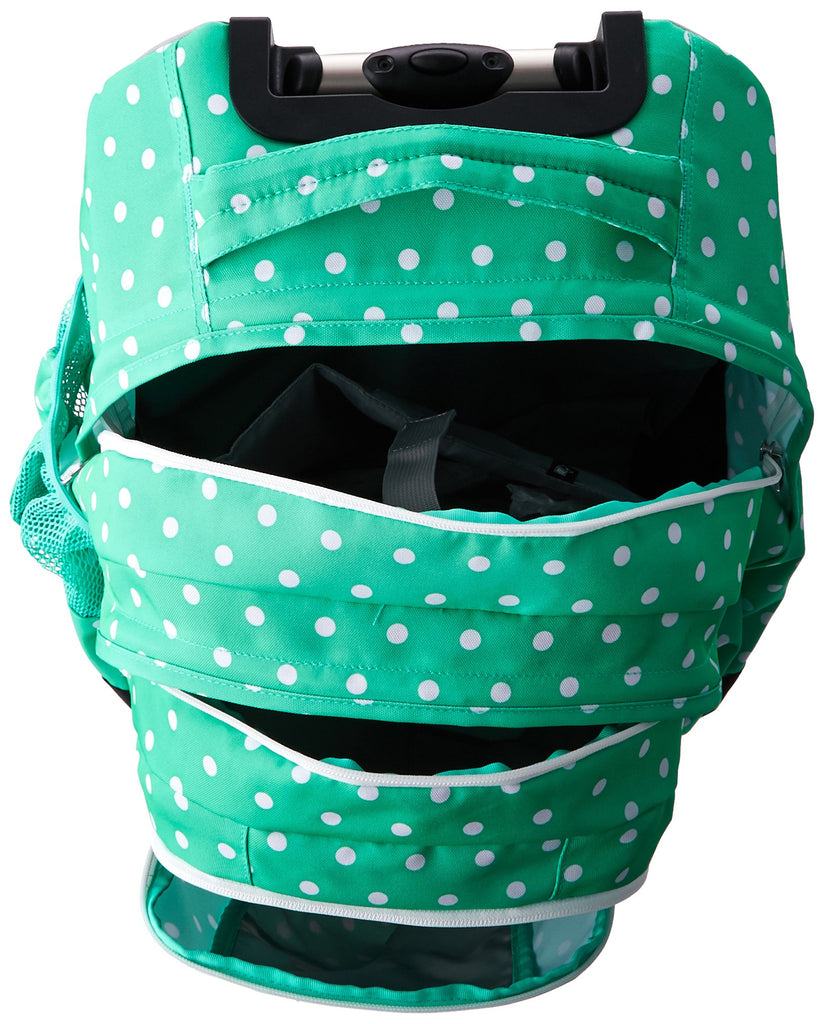 JanSport Unisex Driver 8 Wheeled Seafoam Green/White Dots Backpack –