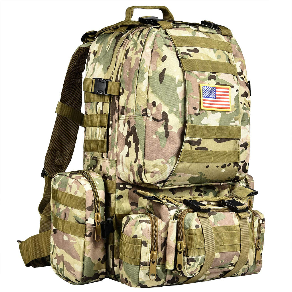 CVLIFE Military Tactical Backpack Army Rucksack Assault Pack Built-up Molle Bag - backpacks4less.com