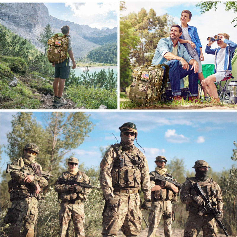 NOOLA Military Tactical Backpack Army Assault Pack Molle Bag Rucksack Multicam CP - backpacks4less.com