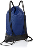 Nike Brasilia Training Gymsack, Drawstring Backpack with Zipper Pocket and Reinforced Bottom, Midnight Navy/Black/White - backpacks4less.com