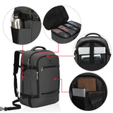 Hynes Eagle Travel Backpack 40L Flight Approved Carry on Backpack, Grey 2018 - backpacks4less.com
