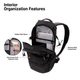 SWISSGEAR Compact Organizer Backpack | Narrow Profile Daypack| Men's and Women's - Black - backpacks4less.com