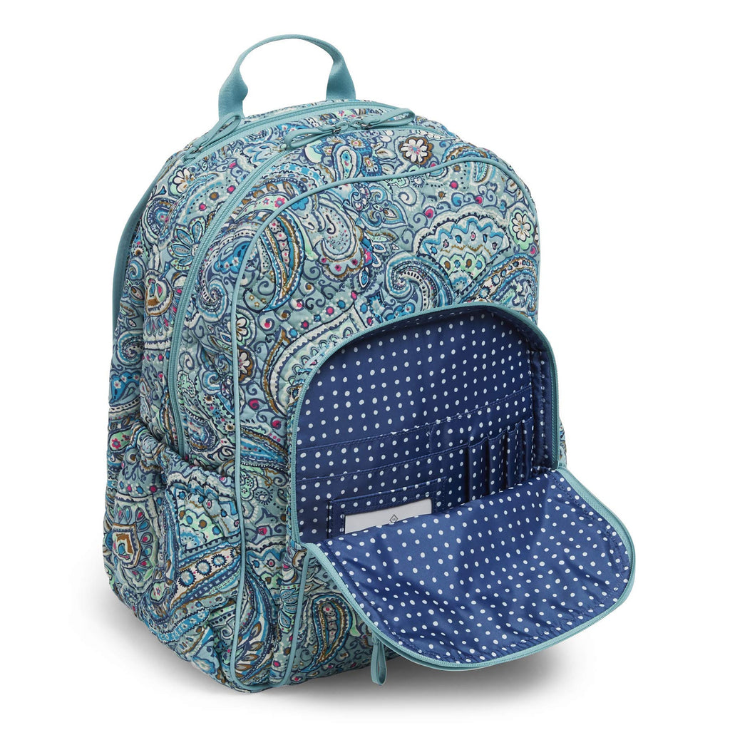 blue rhapsody vera bradley laptop backpack Vera Bradley Signature Cotton Campus, Daisy Dot Paisley
