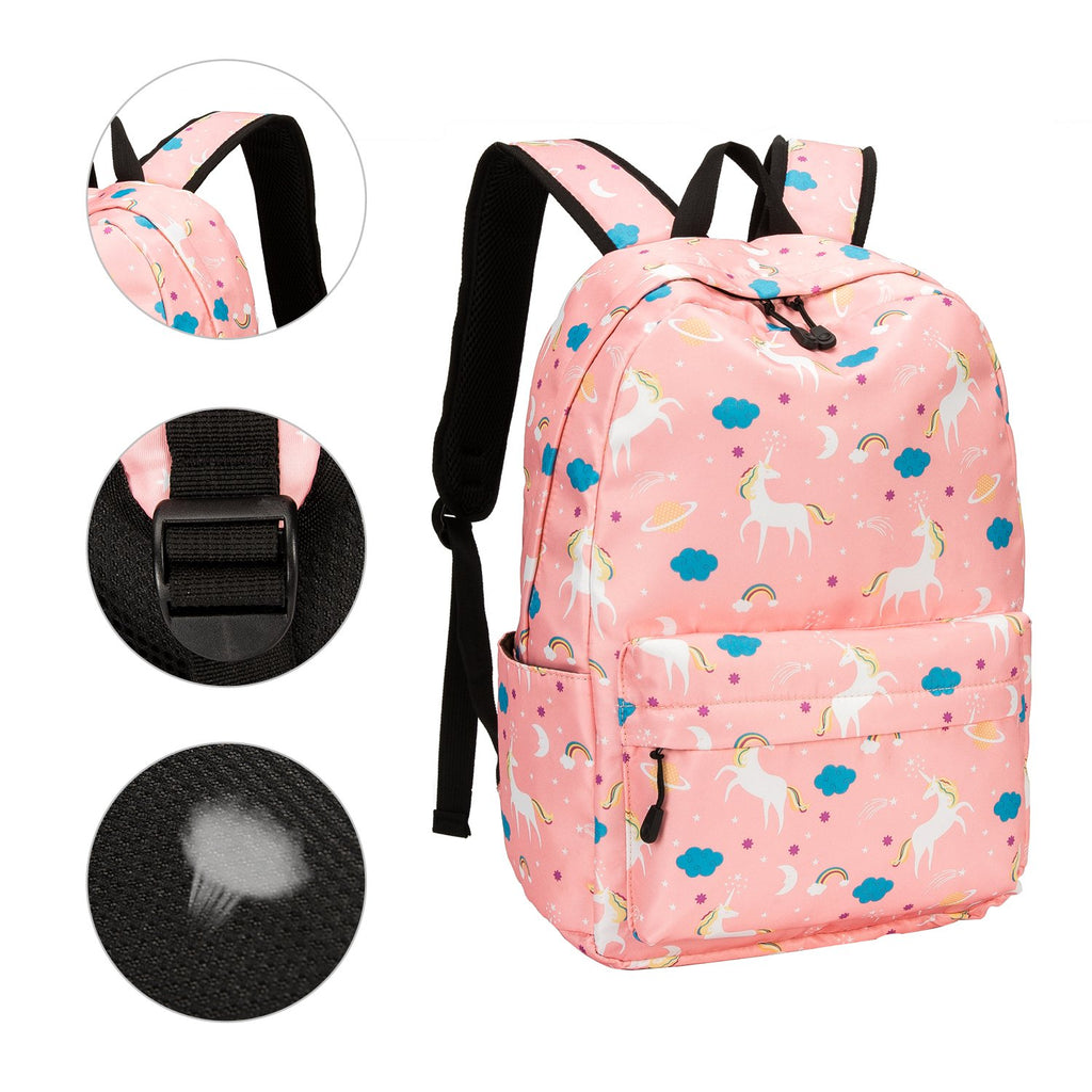 Backpacks for School Girls Bookbags Set Handbag Purse Pink Backpack