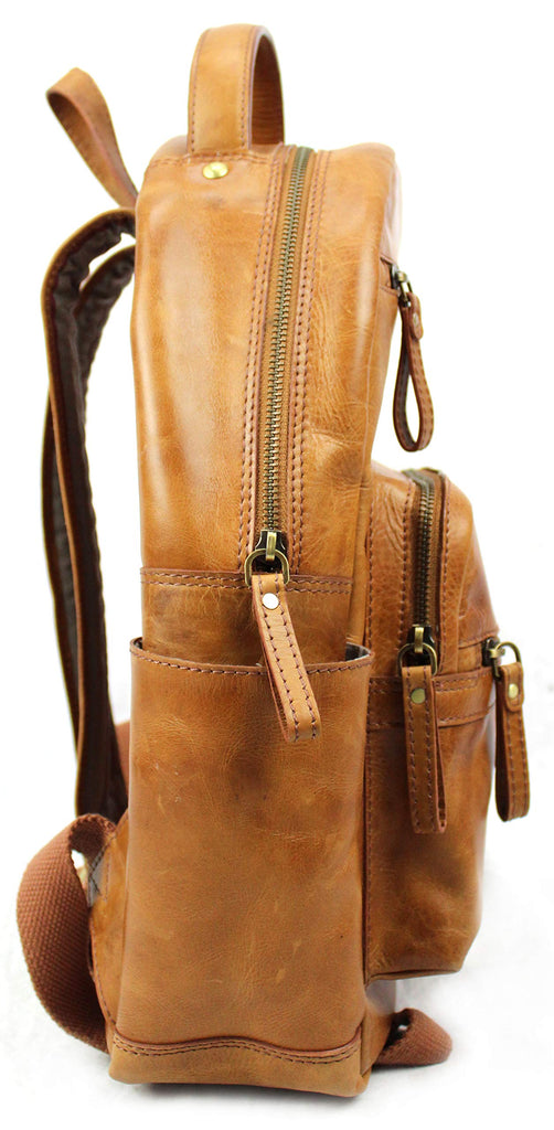 Classic Coffee Leather Rucksack Bag Womens Compact Leather Backpack Ladies Backpack  Purses | Womens backpack, Leather rucksack, Leather backpack