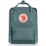 Fjallraven - Kanken Mini Classic Backpack for Everyday, Frost Green/Chess Pattern - backpacks4less.com
