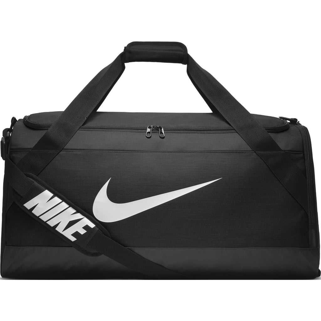 NIKE Brasilia Training Duffel Bag Black Black White Large