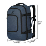 Hynes Eagle Travel Backpack 40L Flight Approved Carry on Backpack, Blue 2018 - backpacks4less.com