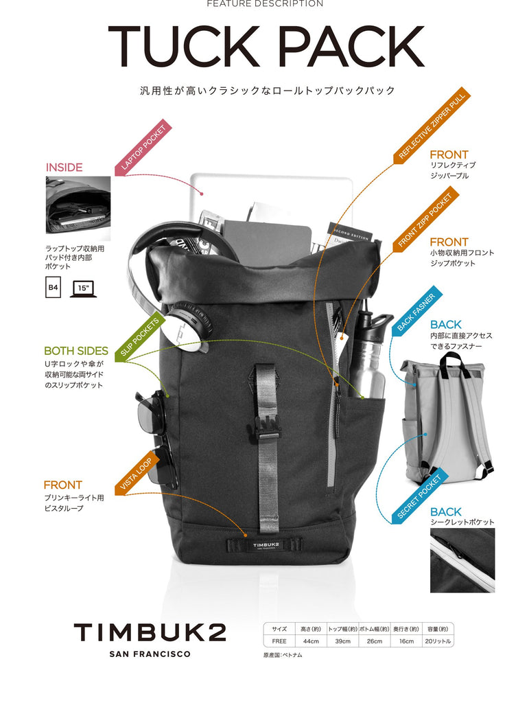 Timbuk2 Tuck Pack, OS, Toxic, One Size –