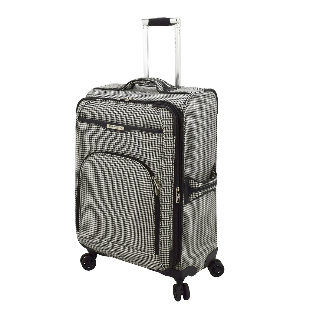 London Fog Oxford III 2 Piece Set Cabin Bag and 25 Spinner Black W backpacks4less