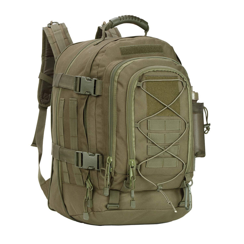 PANS Military Expandable Travel Backpack Tactical Waterproof Outdoor 3-Day Bag,Large,Molle System for Travel,Hiking,Camping,Trekking,Outdoor Sports,Work(Green) - backpacks4less.com