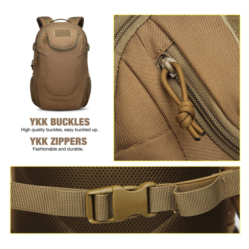 Mardingtop 25L Tactical Backpacks Molle Hiking daypacks for Camping Hiking Military Traveling (M6260-25L-Khaki, 25L) - backpacks4less.com