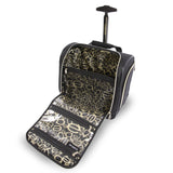 BEBE Danielle-Wheeled Under The Seat Carry On Bag, Croc Black, ONE Size