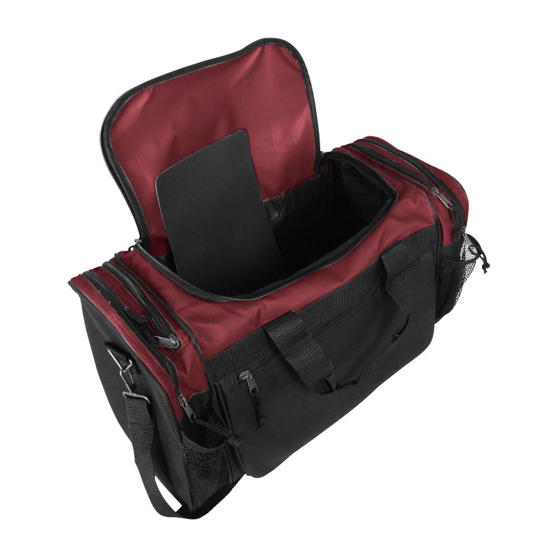 Dalix 20 Inch Sports Duffle Bag with Mesh and Valuables Pockets, Maroon - backpacks4less.com