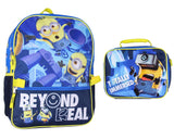 AI ACCESSORY INNOVATIONS Despicable Me Minions School Travel Backpack And Lunch Box For Kids 2-Piece Set