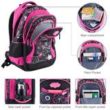 Rolling Backpack for Girls， Fanspack Wheeled Backpack for Girls Backpack with Wheels Rolling Backpack for School - backpacks4less.com