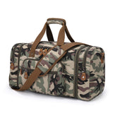 Plambag Canvas Duffle Bag for Travel, 50L Duffel Overnight Weekend Bag(Camouflage) - backpacks4less.com