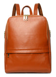 Coolcy Hot Style Women Real Genuine Leather Backpack Fashion Bag (Dark Brown) - backpacks4less.com