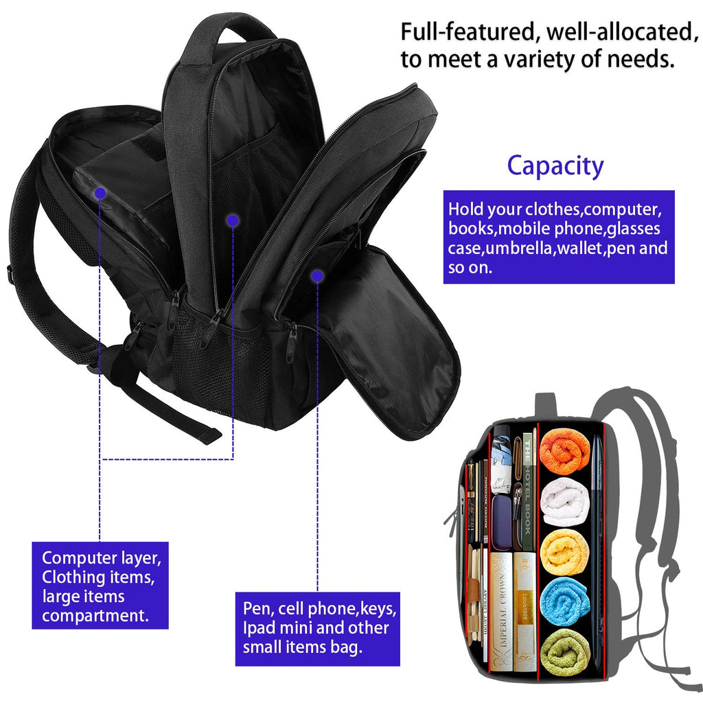 backpack for books without laptop slot Business Travel Backpack, Matein Laptop Backpack with USB Charging Port for Men Womens Boys Girls, Anti Theft Water Resistant College School Bookbag Computer Backpack Fits 15.6 Inch Laptop Notebook