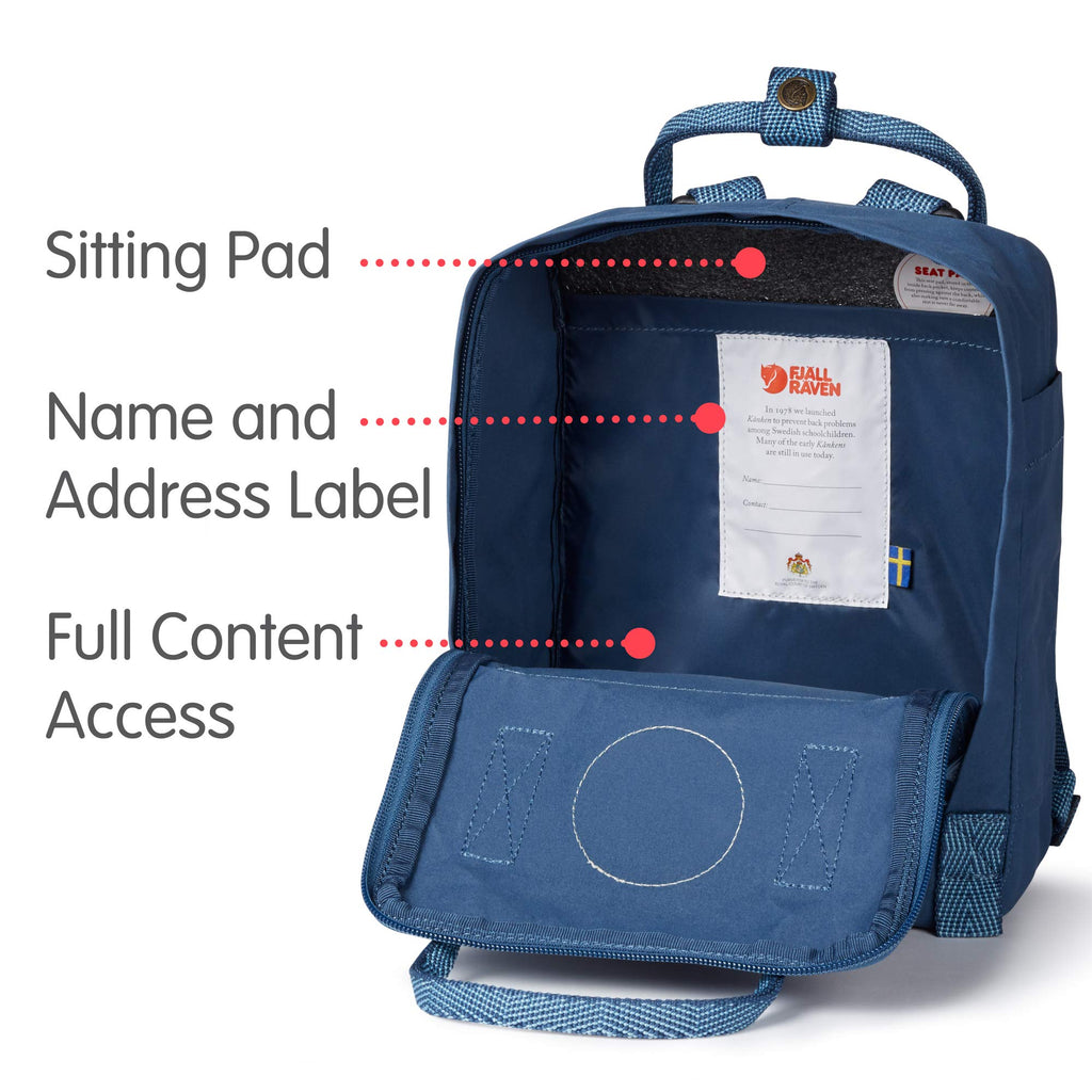 Fjallraven - Kanken Mini Classic Backpack for Everyday, Royal Blue/Goo–