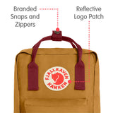 Fjallraven - Kanken Mini Classic Backpack for Everyday, Acorn/Ox Red - backpacks4less.com