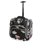 BEBE Valentina-Wheeled Under The Seat Carry-on Bag, Floral Black, ONE Size