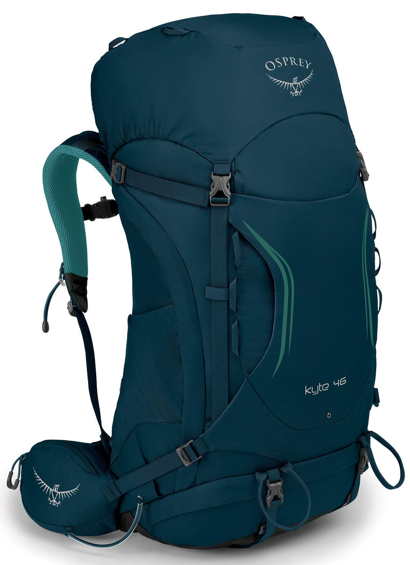 Osprey Packs Kyte 46 Women's Backpack, Ice Lake Green, WX/Small - backpacks4less.com