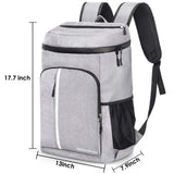 SEEHONOR Insulated Cooler Backpack Leakproof Soft Cooler Bag Lightweight Backpack Cooler for Lunch Picnic Hiking Camping Beach Park Day Trips, 30 Cans - backpacks4less.com